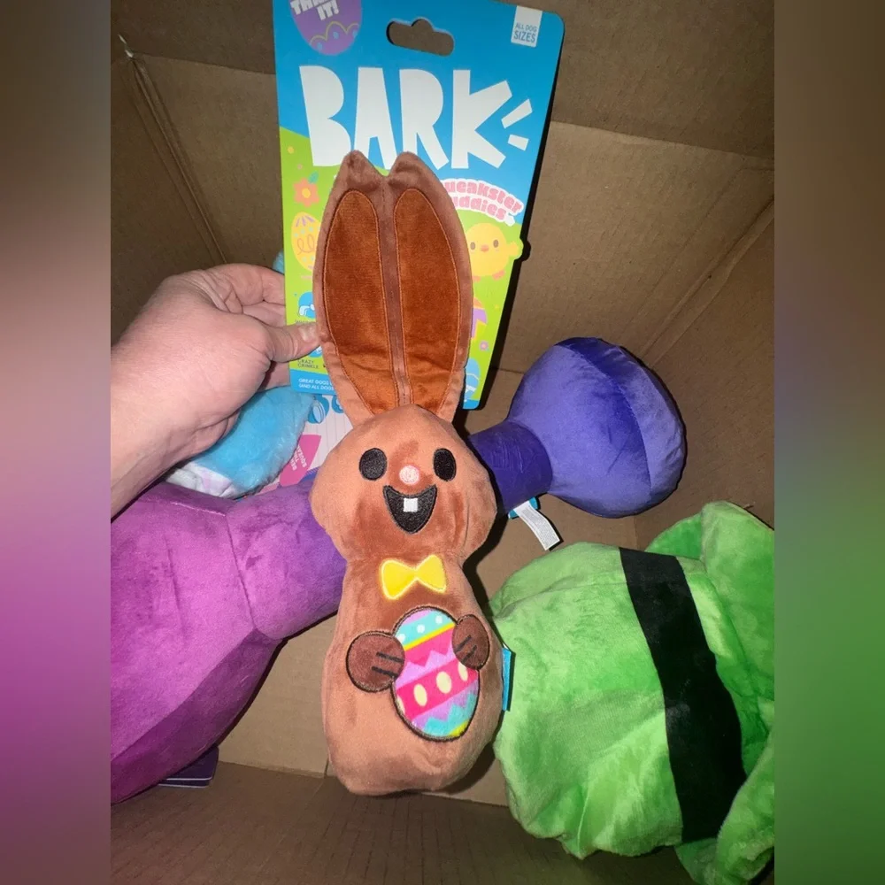 Bark Box Chocolick bunny L dog toy NEW 12.75 inches long Easter Bunny